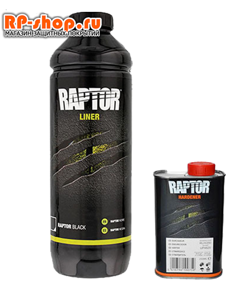 Покрытие или краска RAPTOR U-POL цвет черный 1827 - фото 6152